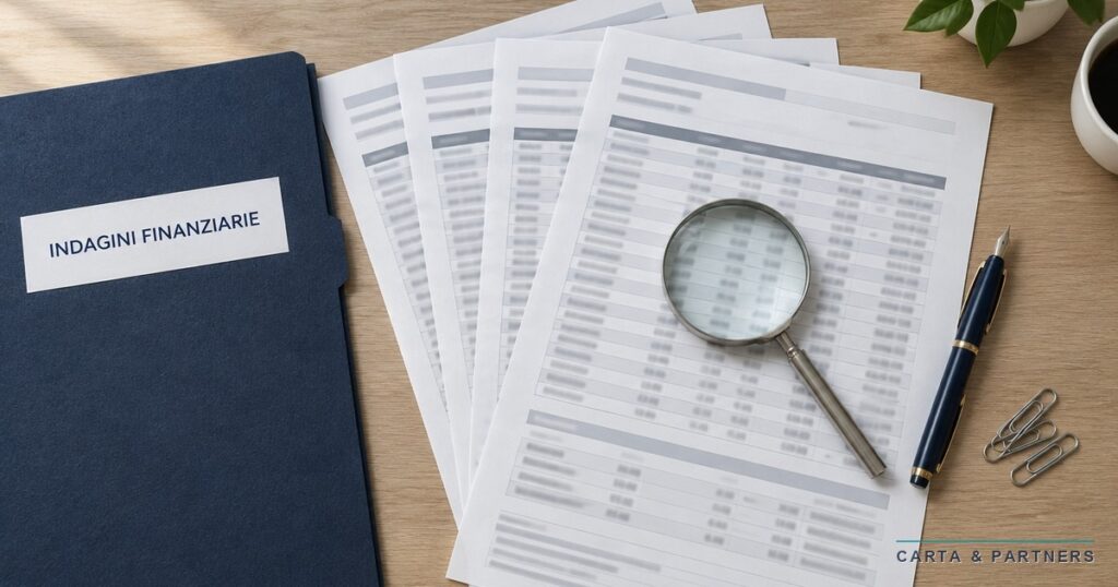Indagini finanziarie: fascicolo ed estratti conto acquisiti dall Ufficio